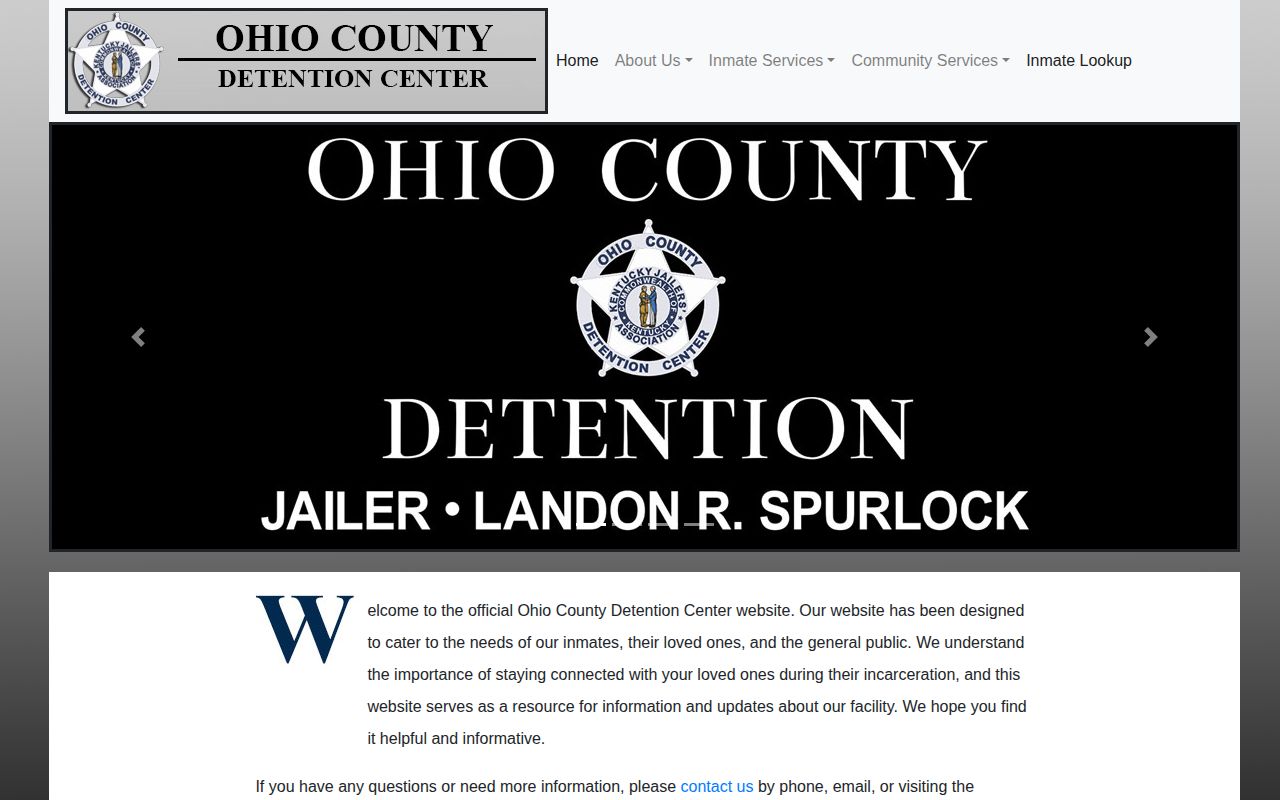 Ohio County Detention Center official same-day arrest verification source