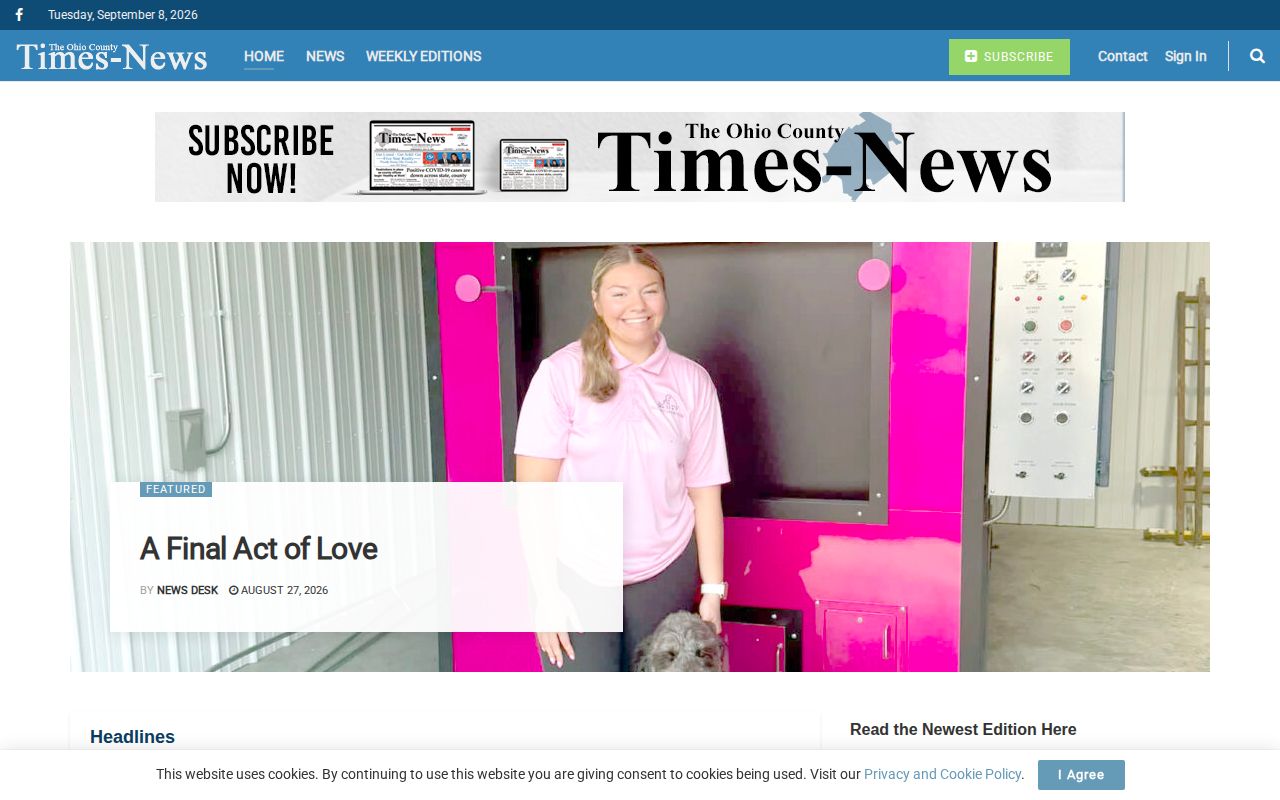 Ohio County Times-News local news website