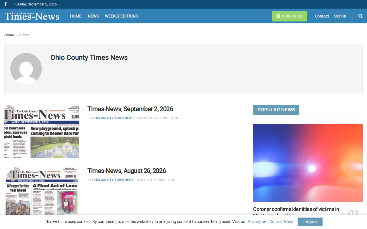 Ohio County Times-News author archive relevant to Fordsville news